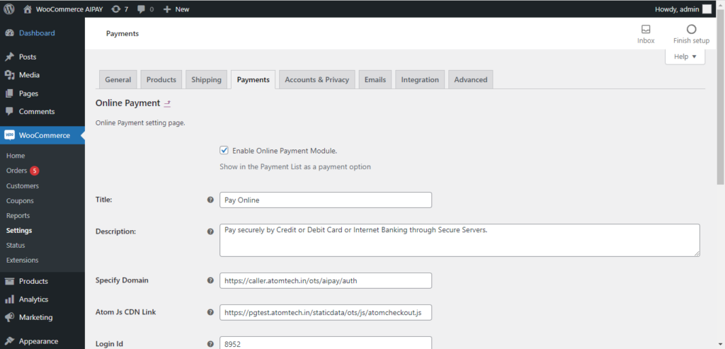 wooCommerce-settings-to-integrate-upi-payment